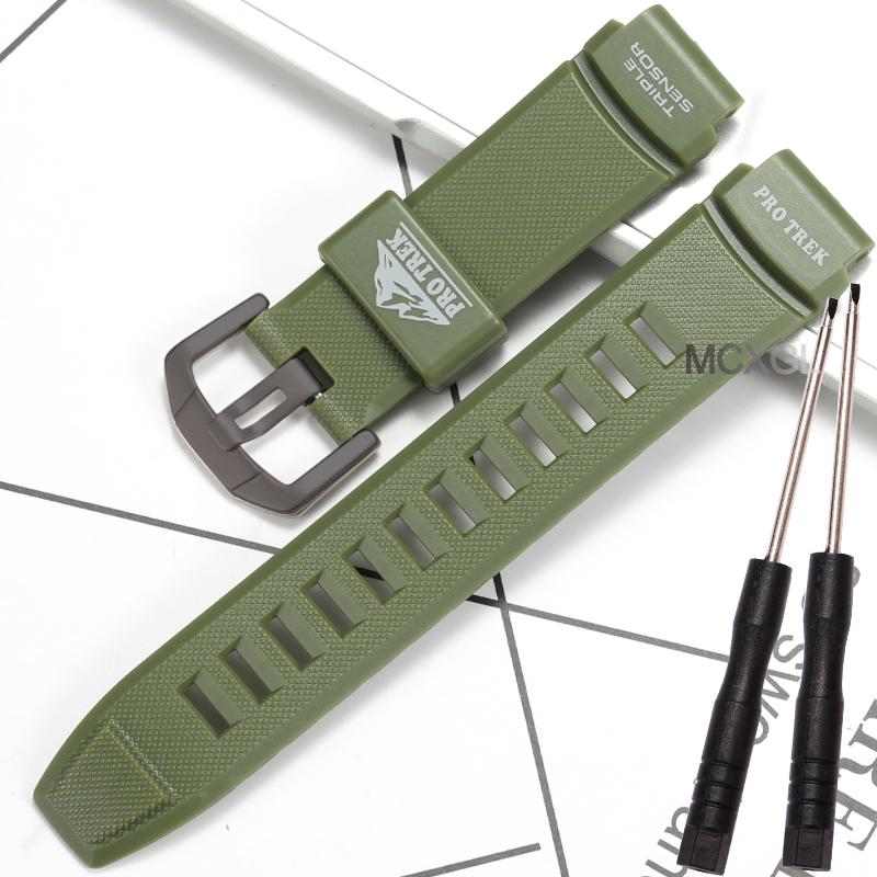 Запасной ремешок PRG-200 Подходит для часов Casio PRG-200 PRG280/550 PRW-3510Y Мужские смоляные спортивные аксессуары для часов
