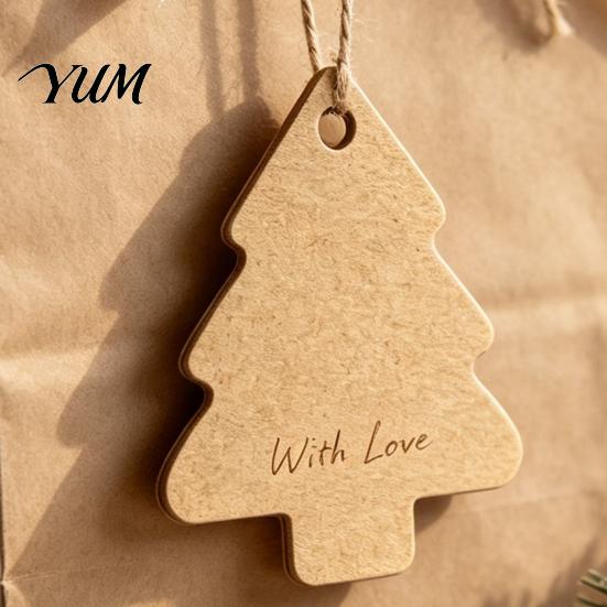 Wedding Place Cards 50Pcs Christmas Tree Gift Tags with String, DIY Blank Hanging Labels for Handwriting Holiday Wrapping, Party Favors Small