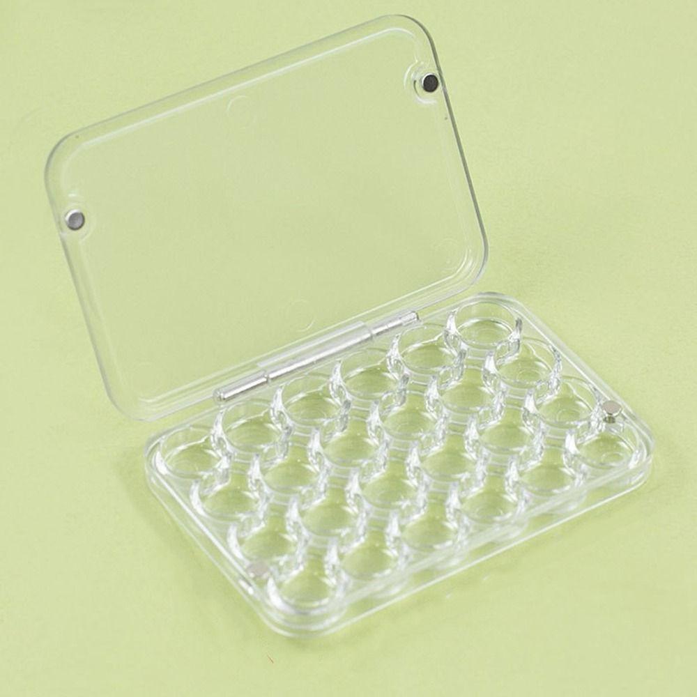 24 ячейки Палитра для акварельных красок Прозрачная коробка для красок Художественные принадлежности Мини-палитра для акварели для дома