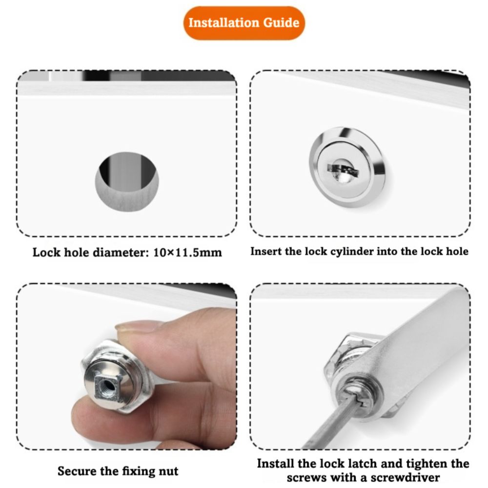 with 2 Spare Keys Cabinet Lock 16/20/25/30mm Mailbox Lock  for Furniture Mailbox Filing Cabinet