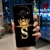 Элегантный простой чехол с короной и начальной буквой для ZTE Blade A76 5G, мягкий силиконовый, черный, противоударный корпус, чехол для ZTE Blade A76 5G