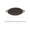 Double Ear BBQ Pan Cast Iron Iron Plate Multifunctional Round Frying Pan  Home