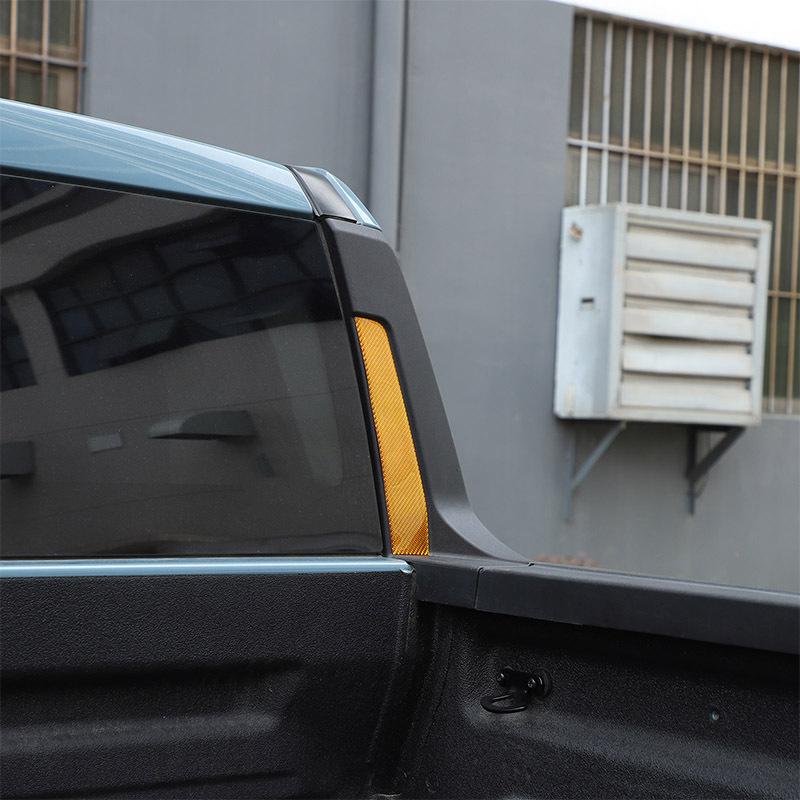 For Ford Maverick -2025 Soft Carbon Fiber Rear Trunk Window Spoiler Pillar Side Anti-Scratch Cover Trim Stickers Accessories