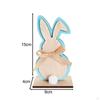 Easter Bunny Decorations Ornament Craft Desk Hallway Party Favors Indoor Rabbit Figurine Wooden