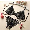 Temptation Lace Lingerie Set: Open-Cup, Open-Crotch, Women's Three-Point Design