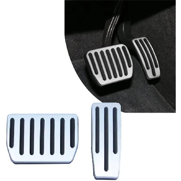 For Tesla Model X Model S Accessories Aluminum alloy Foot Pedal Accelerator Gas Fuel Brake Pedal Rest Pedal Cover Car Styling
