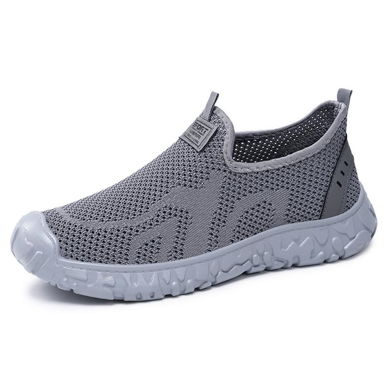 Fashion Summer Men's Shoes New Breathable and Odorless Mesh Men's Sneaker Shoes Lazy Versatile Men's Single Shoes Sale