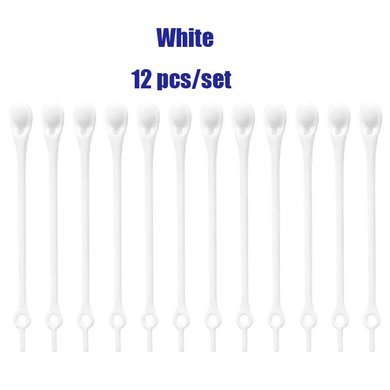 12pcs/Pack Lazy Silicone Shoelaces Round Elastic Shoe Laces Special No Tie Rubber For Sneakers Fit Strap It Is More Convenient To Save Your Time Seed