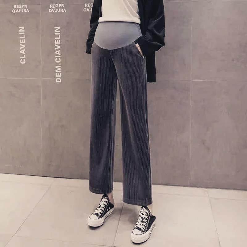 Широкие брюки для беременных весна-осень: Легкие, свободные, повседневные брюки большого размера