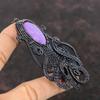 Подвеска из пурпурита, подвеска, обернутая медной проволокой, подвеска ручной работы, чудесная подвеска из драгоценного камня, пурпурит, медные украшения, подвеска-осьминог для подарков