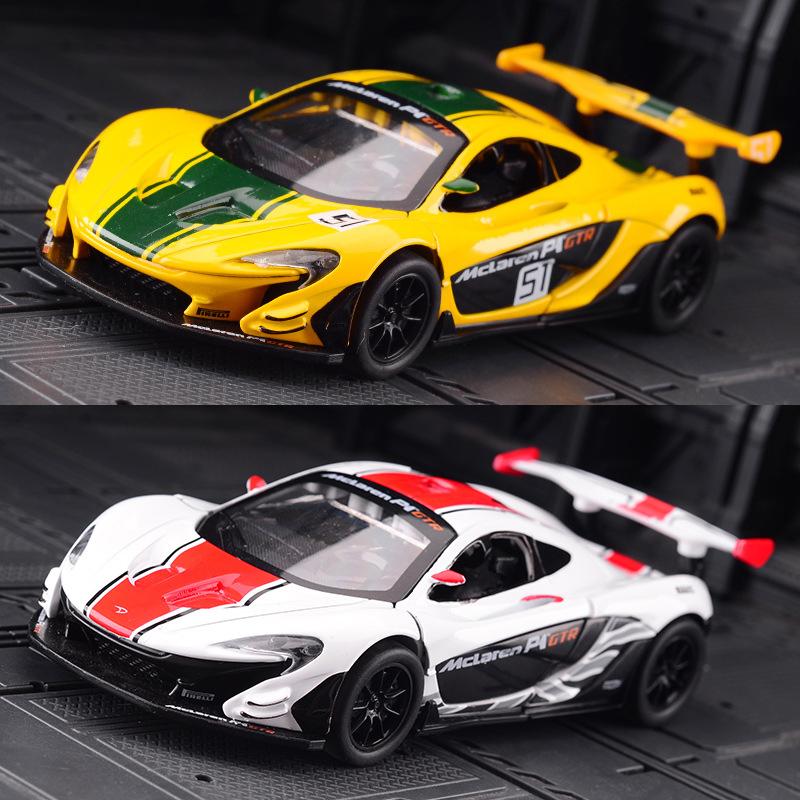 1:32 масштаба McLaren P1, литые под давлением модели автомобилей, игрушечные машинки, игрушечный автомобиль из сплава со звуком и светом для девочек и мальчиков, детские игрушки