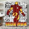 1 шт. Официально лицензированная занавеска для душа Marvel Железный Человек Супергерой - Комикс с Иконическим Костюмом Железного Человека, Ванная