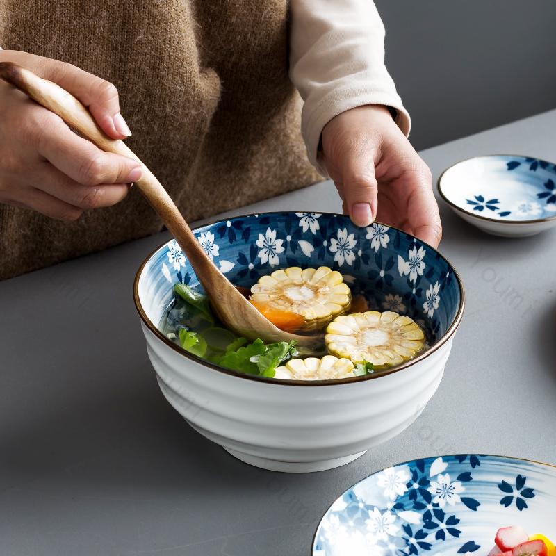 Цветы в японском стиле Керамические тарелки Ретро Ресторан Морепродукты Суши Тарелка Главная Вкусные блюда Чаши для риса Изысканная столовая посуда