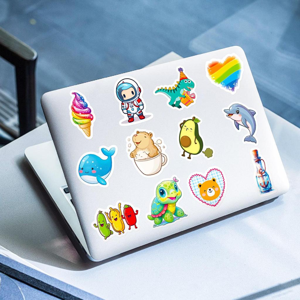 100 Pcs Cute Animal Stickers for Water Bottle, Laptop, Skateboard, Luggage, Phone Case, Vinyl Stickers Pack Easter Gifts for Kid
