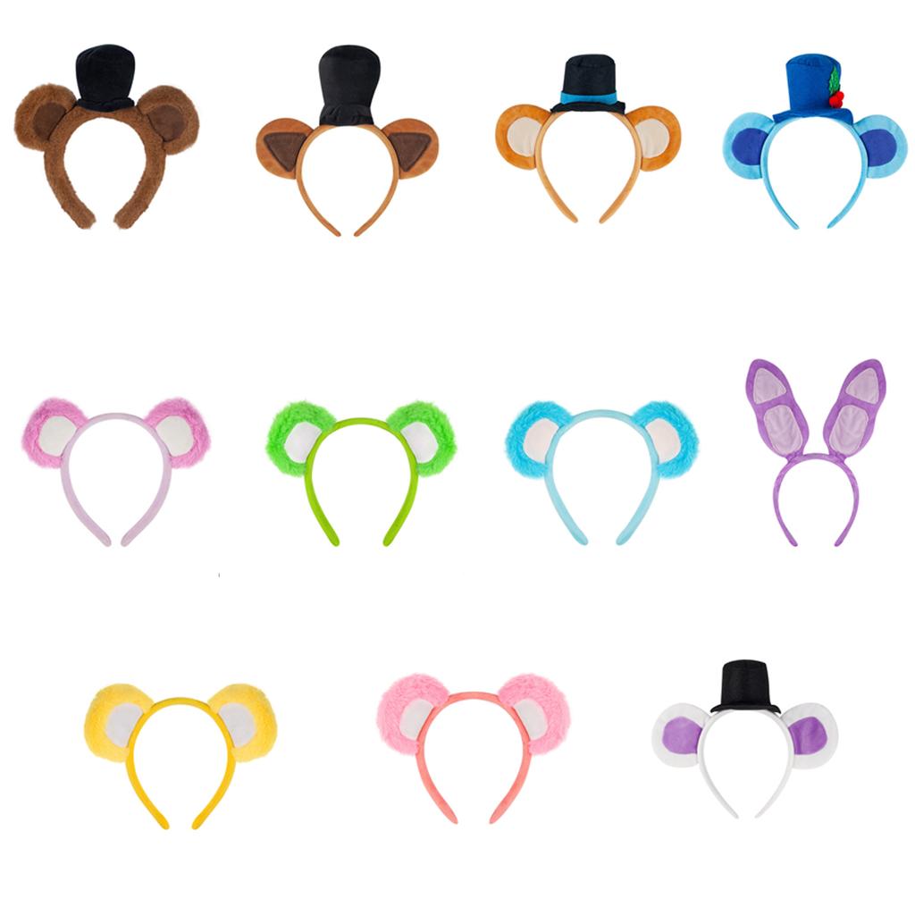 Lovely Plush Bear Ear Headband for Women Girl Birthday Party Gathering Headpiece School Event Accessory Stage Hairhoop