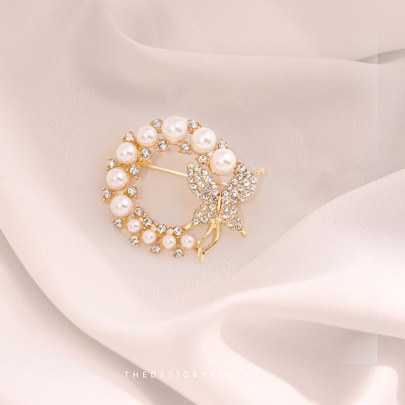 Элегантная брошь в виде золотого жемчужного колоса: Универсальный, Высококлассный Аксессуар для Женщин