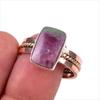 Ruby In Zoisite Handmade Lab-Created 925 Sterling Silver Two Tone Ring S.10 F5q15