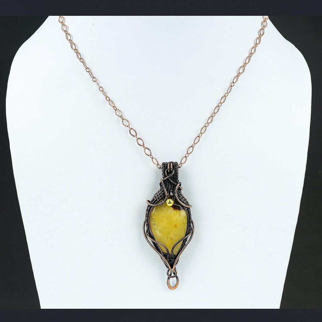 Септрианский медный кулон, медная проволока, обернутые ювелирные изделия, кулон с драгоценным камнем, подарок для особого случая, септические украшения для женщин, ювелирные изделия из медной проволоки