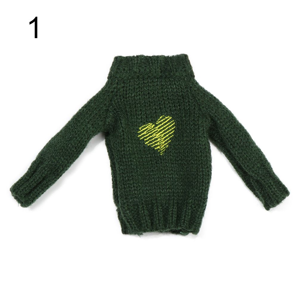 Toys Handmade Doll Accessories Dressing Clothes Mini Knitted Sweater Fur Coat Tops Casual Dress