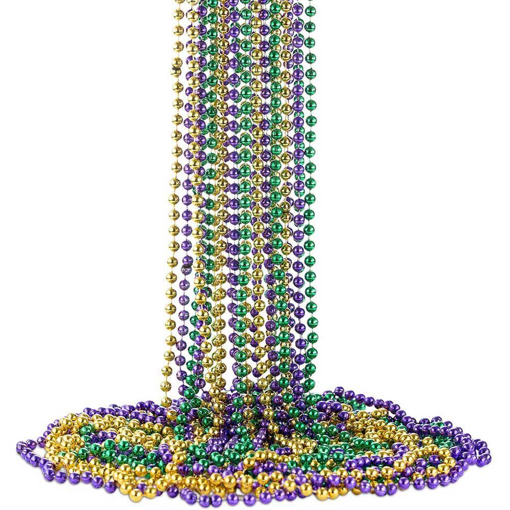 Masquerade Beaded Necklace St. Patrick's Day Independence Day Mardi Gras Beads Mardi Gras Party