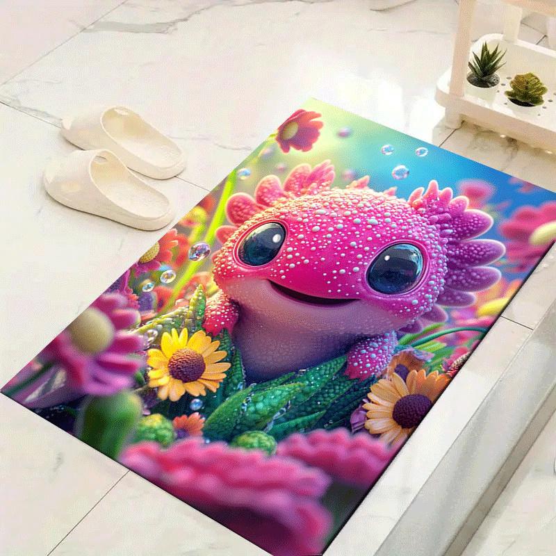 1pc Cute baby fish Design Area Rug - Soft, Anti-Slip, and Durable Gaming Room Decor for Bedroom