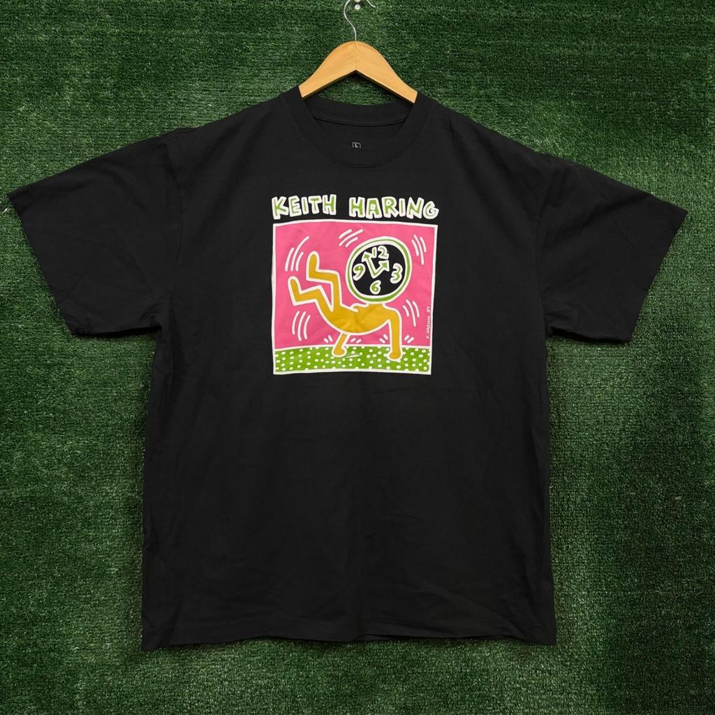 Keith Haring Clock Face Man N.Y.C. Fresh Festival T-Shirt Size Large