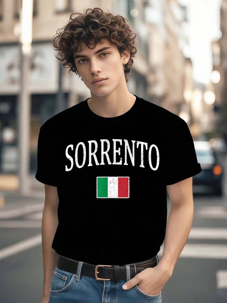Shiartex Racing Italian Flag Graphic T-shirt - Bold Sorrento Text & Green