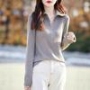 Spring New Worsted Wool Turtleneck Knitted Sweater Semi-zipper Solid Color Pit Strip Pullover Bottoming Shirt Top