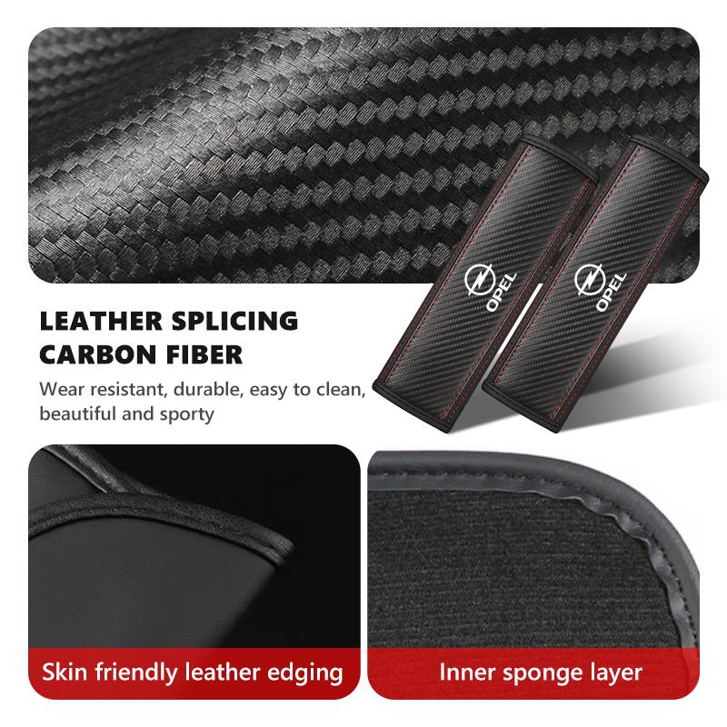 Car Seat Belt Shoulder Soft Safety Belt Protection Cover Anti-wear For Opel ADAM ASTRA J K CORSA E INSIGNIA MOKKA VIVA Meriva AU7