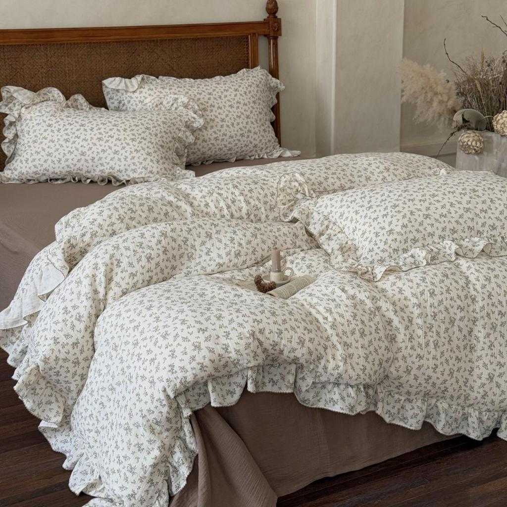 G5Z Французская Ретро Двухслойная Полностью Хлопковая Кружевная Пододеяльник