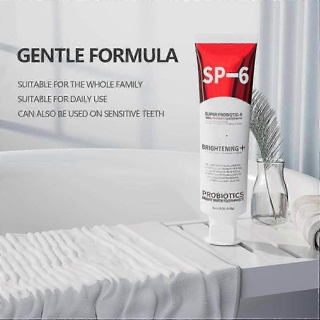 Sp-6 Probiotic Toothpaste, Sp-6 Ultra Toothpaste For Teeth Whitening, And Gum Health, Fluoride-free Mint Flavor 2PCS 25-26