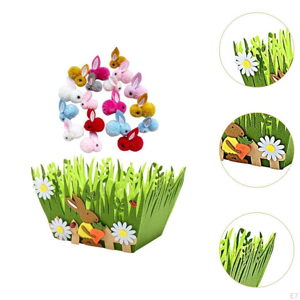 Предварительно заполненные пасхальные корзины наполнители подарочные куклы органайзер мягкие игрушки кролики оптом для карнавала