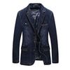 Spring and Autumn New Men's Denim Casual Suit Fashion Trendy Business Jacket