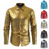 Men's Solid Color Button Long Sleeve Shirts Men's Casual Fashion Long Sleeve Shirts