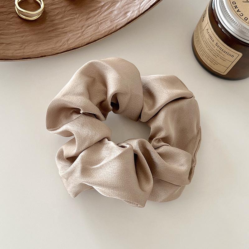 Silk Satin Hair Tie for Women - High-End Retro Bun and Hairstyle Elastic Band