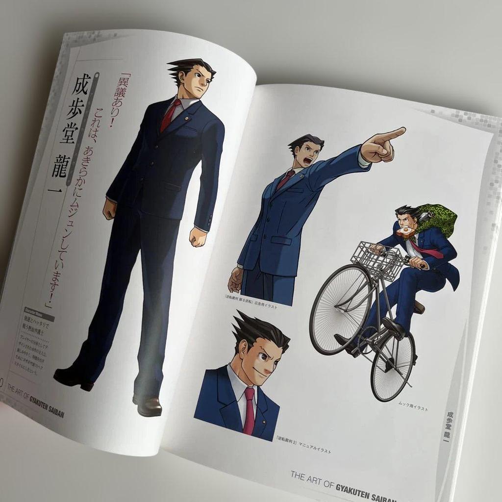 [USED] Game "Ace Attorney" Art Book Capcom Official Books Naruhodō Edition and Odoriki Edition 2 Volumes