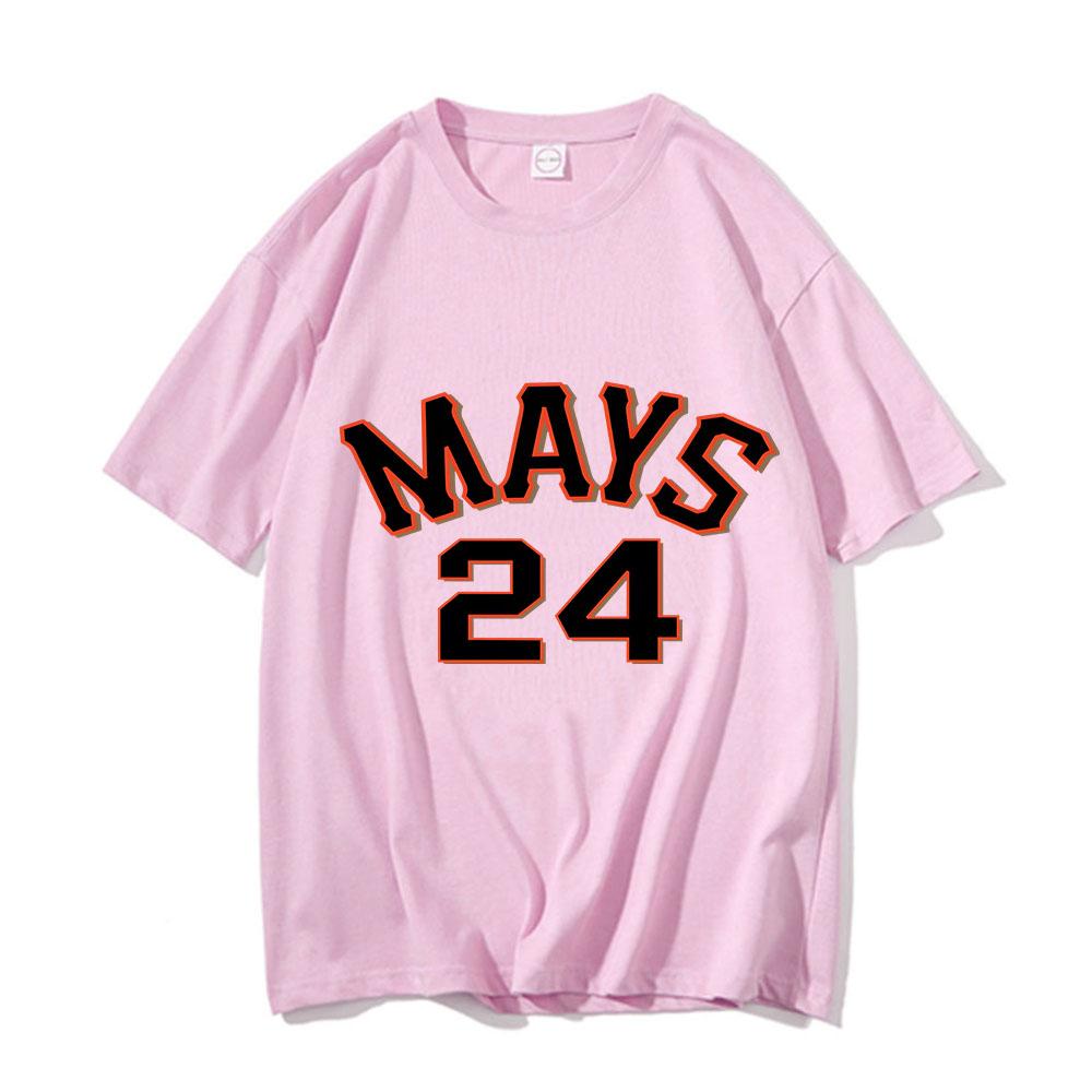 Baseball Willie Mays Print Man T-Shirts Graphic Street Tees High-Quality Sports Tees Clothing Cute Hip Hop Short Sleeve Costumes