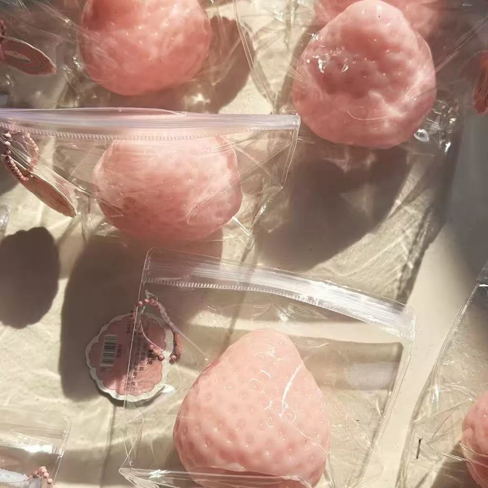Большая Клубника Сквиши Игрушка Таба Кавайный Красный Розовый Сквиши Игрушка-Непоседа Фрукты Овощи Мягкий Подарок на День Рождения Девочки Игрушка