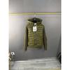 Mens Slim Fit Hooded Puffer Jacket Knit Splice Winter Warm Windproof Coat