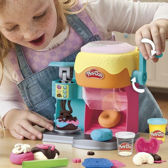 Play-Doh Donut Drop Shop, coffret de pâte à modeler, jouet de nourriture factice, loisirs créatifs pour enfants, dès 3 ans