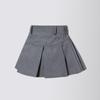 School Children Pleated Skirt Grey Formal Short Skirt Summer College Style Dance All-match Casual Solid Teens Girls A-line Skirt