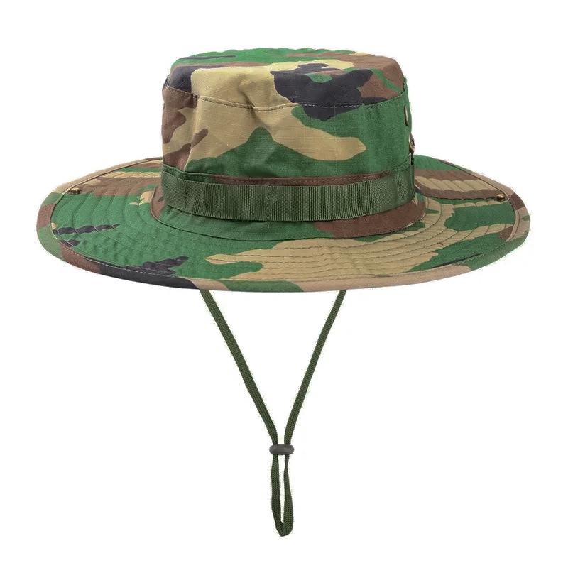Men's Camouflage Boonie Hat - Tactical Sun Protection for Outdoor Hiking & Fishing