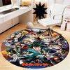 Custom Name My Hero Academia Printed Round Rug Carpet Chair Rug Area Rug Entryway Doormats,for Office Chair Living Room Bedroom Kitchen Room.