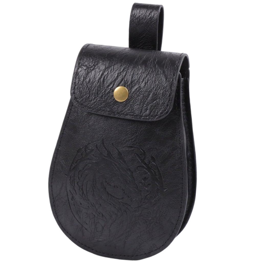 Средневековая поясная сумка с регулируемым ремешком для монет, ключей, необходимых вещей, из искусственной ПУ кожи, унисекс, аксессуар для костюма для косплея