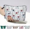 Delicate Crafts Hanging Hole Cosmetic Bag Smooth Zipper Vicuna Print Large Capacity Beauty Handbag