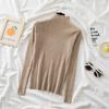 Полуводолазка, пуловер, вязаный свитер, женский осенне-зимний топ с длинными рукавами, джемпер, повседневный простой однотонный свитер 28904