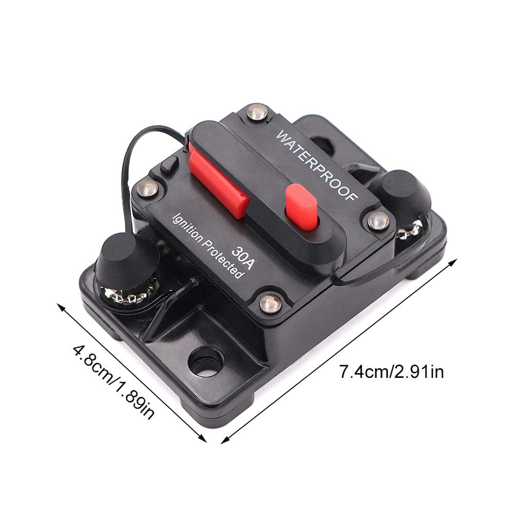 30A-300A Fuse 12-48V Circuit Breaker 12V Trolling Manual Reset Fuse Car Boat Manual Power Protect Breaker for Audio System