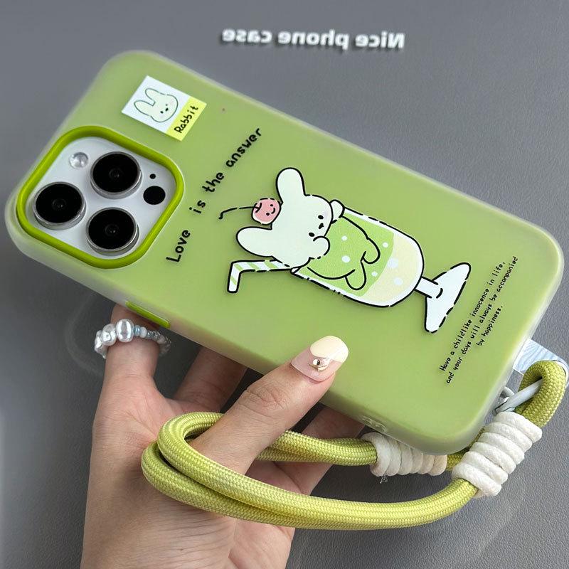 Чехол Zhitai Jelly Skin для Apple iPhone 16, 15 Pro, 14 Pro Max, 13 и 12 с ремешком на руку