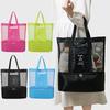 Lightweight Foldable Beach Bag for Women with Cooling Compartment Durable Polyester Vacation Style Hand Washable, Perfect for Towels & Swimsuits