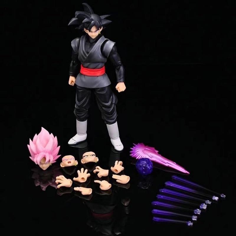 Dragon Ball Черный Goku Замасу 14 см Аниме Фигурка Действия Супер Сайян Кино Версия Dbz Модель С Множеством Аксессуаров Игрушки Подарки
